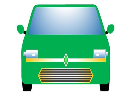 軽自動車98 軽自動車,ミニバン,ワンボックスカー,車,自動車,乗用車,自家用車,挿絵,乗り物,正面のイラスト素材