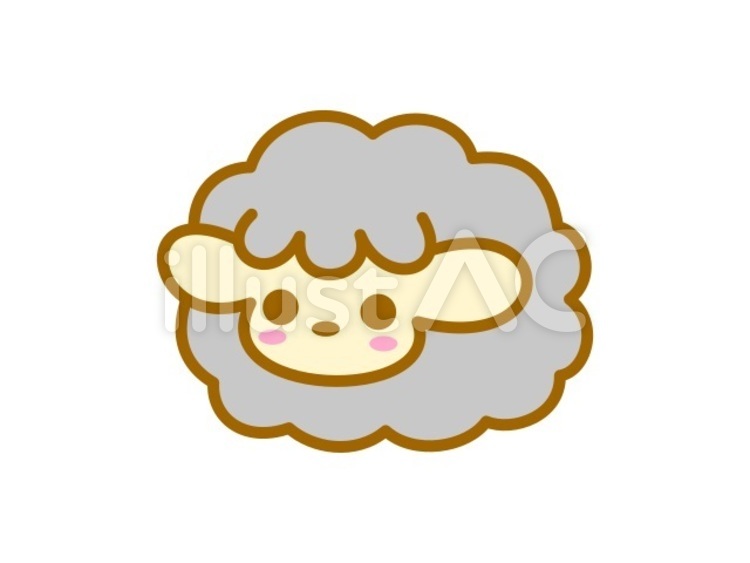 羊　メルヘン　黒 羊,動物,生き物のイラスト素材