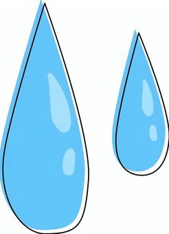 水滴アイコン3アウトライン付き 水滴,アイコン,シンプル,反射,雫,しずく,水,汗,雨,マークのイラスト素材