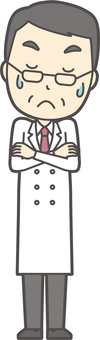 Illustration, a doctor, hospital, white, JPG, PNG and AI