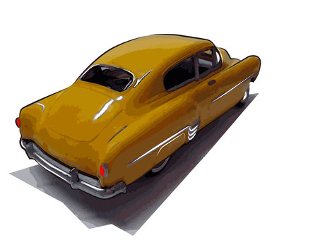 クラシックカー 自働車,クラシックカー,アメリカ,豪華,華やか,プラモデル,シック,ノスタルジックのイラスト素材