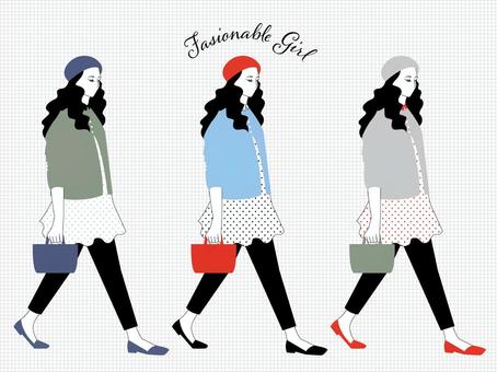 Illustration, female, people, fashionable, 