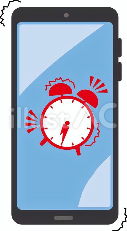 アラーム　スマホ　　 アラーム,スマホ,時間のイラスト素材