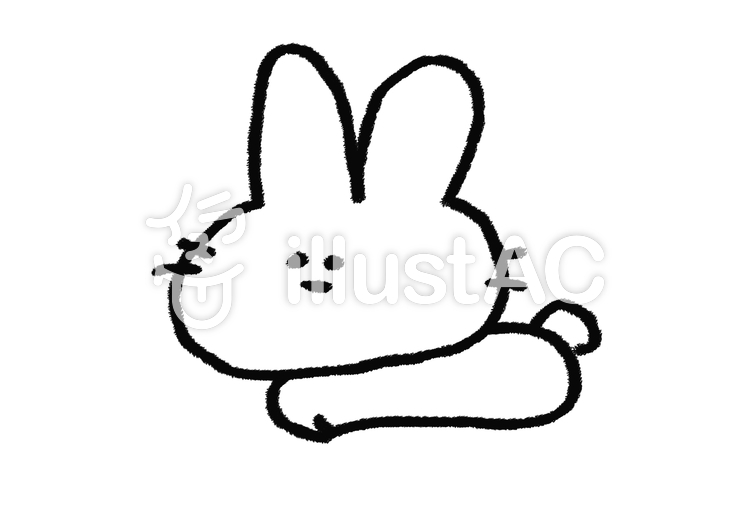 ゆるいうさぎさん ウサギ,シンプル,ゆるいイラストのイラスト素材