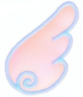 天使の羽っこ　カラー 羽,羽根,天使,ゆるい,淡い,色,天使の羽,天使の羽根,ハネ,フェザーのイラスト素材
