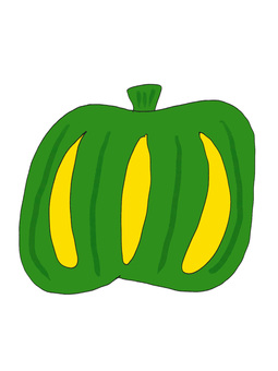 かぼちゃ かぼちゃ,野菜,緑,秋の味覚,ハロウィン,手描き,青果,家庭菜園,フード,素材のイラスト素材