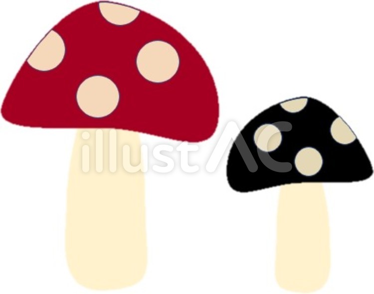 きのこ きのこ,秋,かわいいのイラスト素材