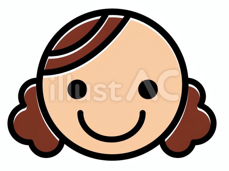 にっこり顔 顔,お母さん,女のイラスト素材