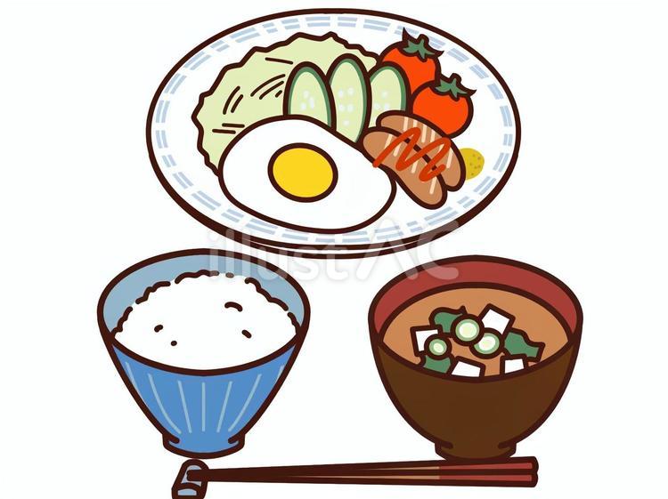 フード　目玉焼きとウインナーセット 朝ごはん,目玉焼き,ウインナーのイラスト素材