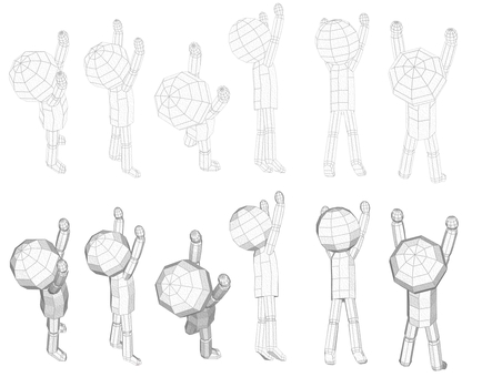 Illustration, lift, stretch, high place, 