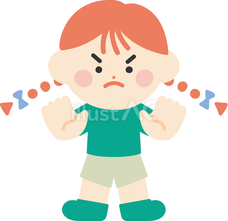 NOを示す女の子 子供,こども,人物のイラスト素材