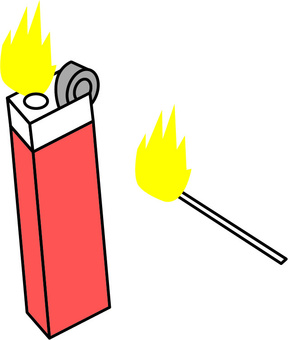 Illustration, match, writer, fire, 