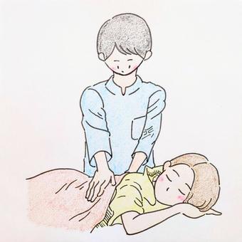 整体師 整体師,整体,マッサージ師,マッサージ,エステ,サロン,男性,女性,職業,仕事のイラスト素材