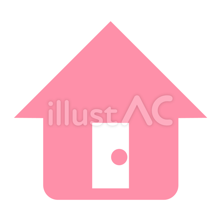 女性の家（ドア透過） 家,建物,一軒家のイラスト素材