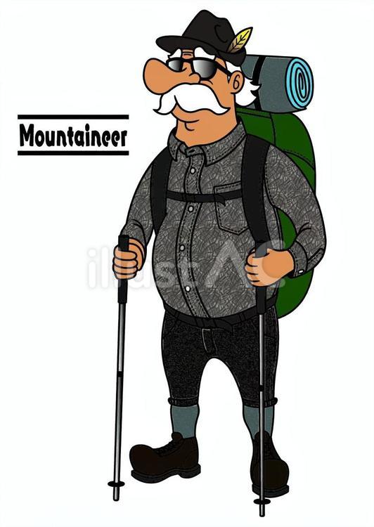 登山者＿登山家 登山者,登山家,山男のイラスト素材