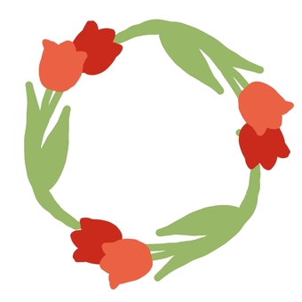 No.493 鬱金香花環架, JPG 和 PNG No.493 鬱金香花環架, 鬱金香, 春天, 框架, JPG 和 PNG