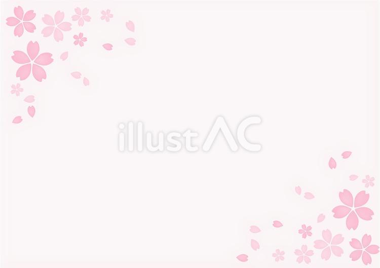桜の花が美しい春の桜フレーム背景5薄桜色 桜,背景,さくらのイラスト素材