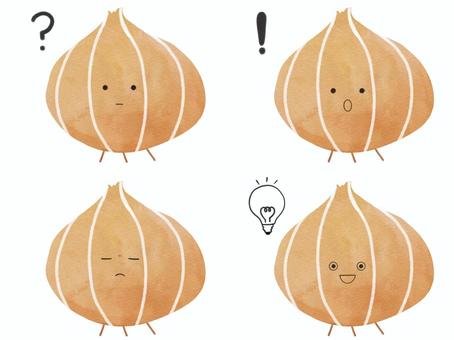 Illustration, onion, vegetables, character, 