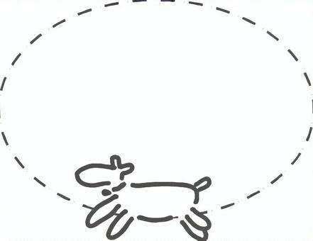 トナカイのシンプルな線画おたよりフレーム クリスマス,トナカイ,12月,おたより,フレーム,線画,白黒,メッセージ,手紙,クリスマスカードのイラスト素材