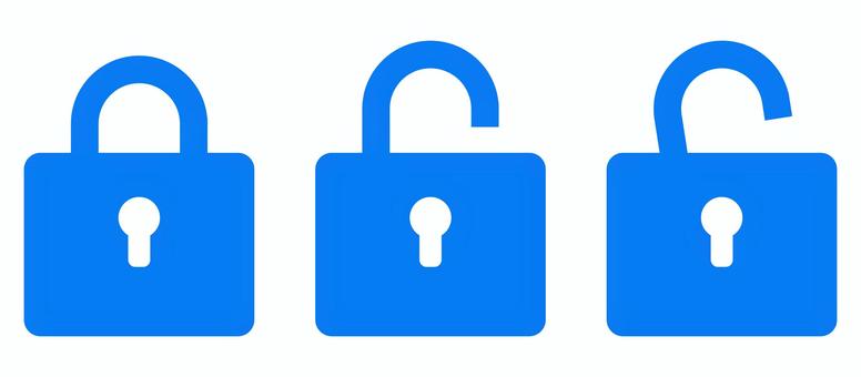 南京錠のアイコン 青 南京錠,鍵,キー,ロック,セキュリティ,セーフティ,錠前,戸締り,防犯,鍵穴のイラスト素材