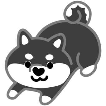 ハート鼻の柴犬（ふせ）3 柴犬,犬,動物,ハート,鼻,ふせ,シンプル,かわいい,キュート,デフォルメのイラスト素材