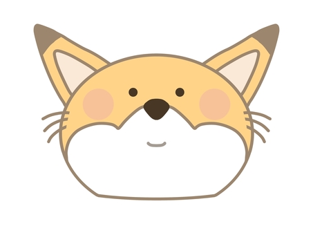 Smiling fox face, , JPG and PNG