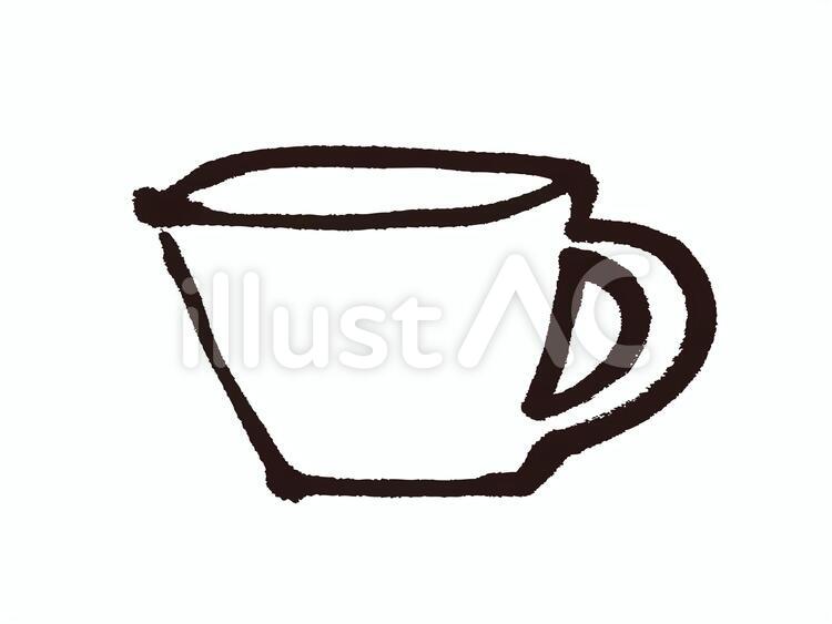 墨-グラス カップ,器,陶器のイラスト素材