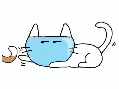 しっぽに興味があるAIロボット猫 猫,ai,ロボット,しっぽ,興味,弄る,リアクション,可愛い,お知らせ用,宣伝用のイラスト素材