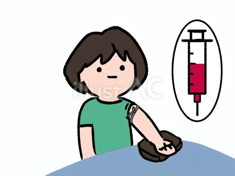 採血 人,人間ドック,健康診断のイラスト素材