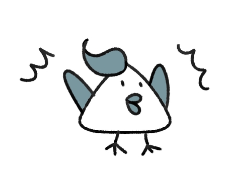 さんかくトリ＿ビックリ 日常,日記,挨拶,かわいい,生活のイラスト素材