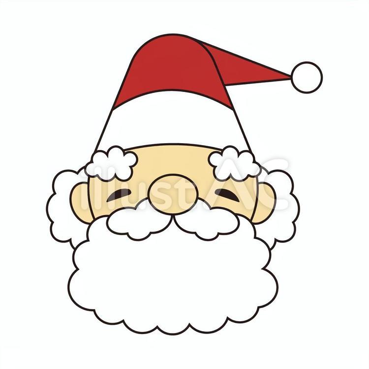 笑顔なサンタさんの顔 サンタクロース,サンタ,クリスマスのイラスト素材