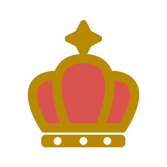 丸い王冠のゴールドアイコン 王冠,クラウン,一位,ゴールド,金色,黄色,ランキング,１位,ベクター,背景透過のイラスト素材