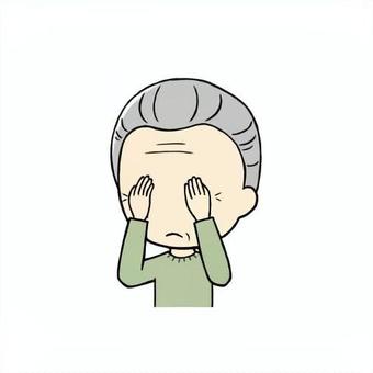 目を覆うシニア男性 目,覆う,隠す,目隠し,見ない,見たくない,見ていられない,背ける,悲惨,無残のイラスト素材