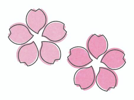 桜12 桜,花,水彩のイラスト素材