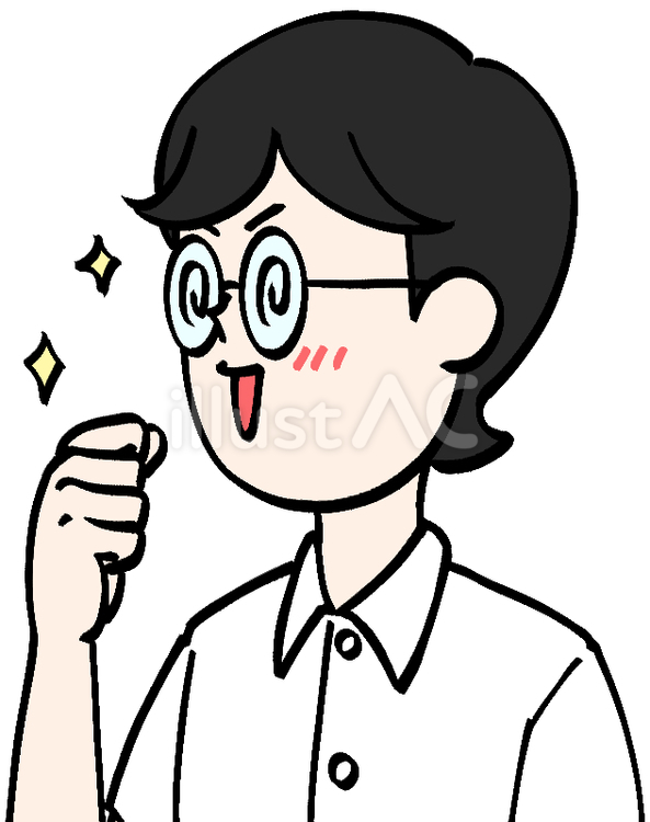 憧れる七三分けの男性 人,人物,人間のイラスト素材