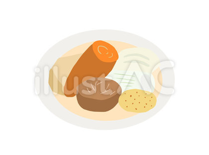 野菜がごろっと入ったポトフ イラスト