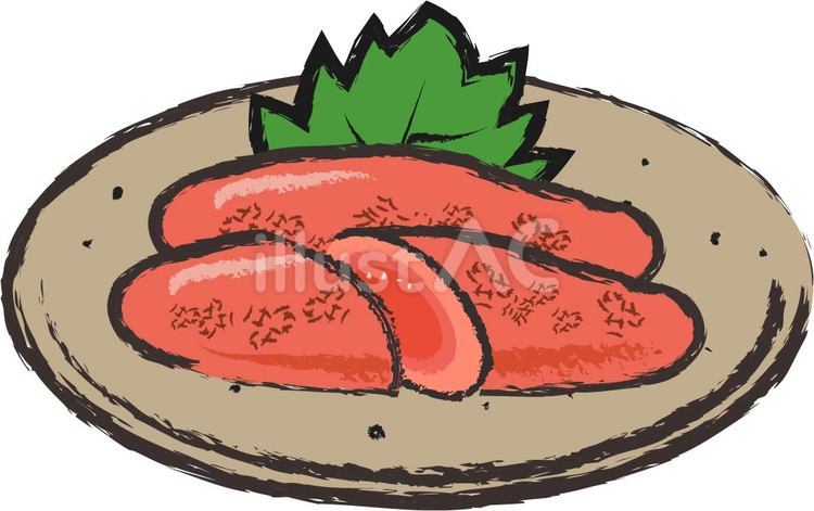 手描き風あぶり明太子 明太子,あぶり明太子,手描きのイラスト素材