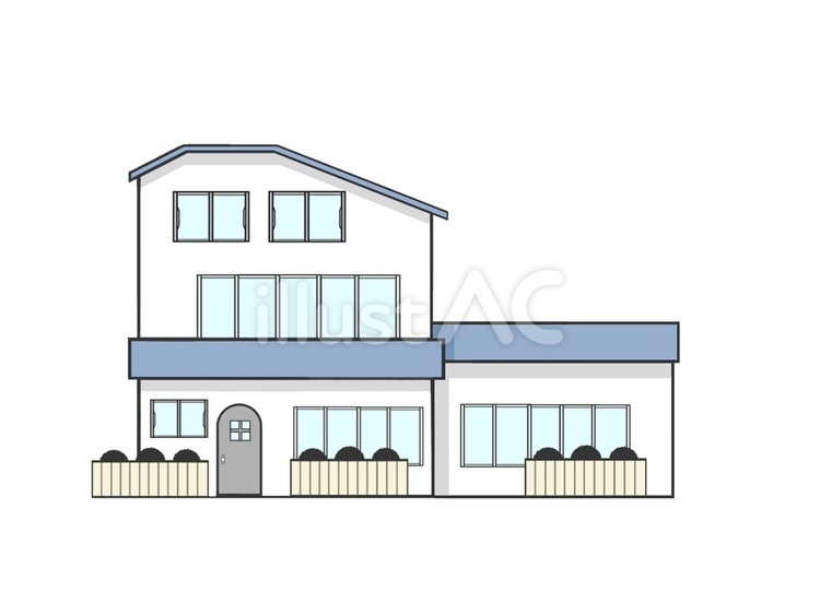 住み易そうな新築二階建ての家マイホーム 家,マイホーム,屋根のイラスト素材