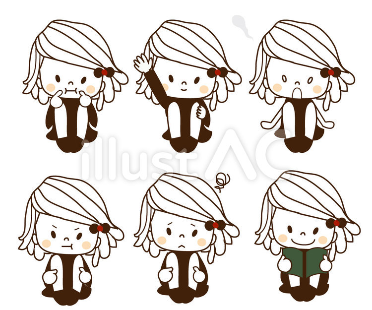 ribbonちゃん-顔 ribbonちゃん-顔 顔,かお,表情のイラスト素材