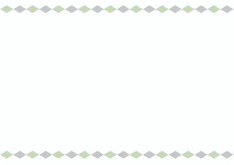 菱形模様のフレーム（グリーン） 菱形,ダイヤ,グリーン,緑,フレーム,ナチュラル,パステルカラー,かわいいのイラスト素材