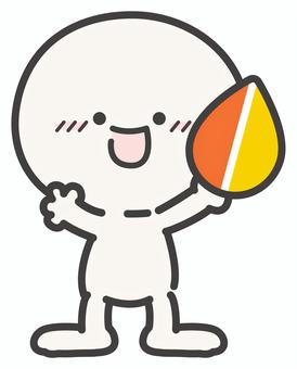 もみじマークとシンプルな人物 もみじマーク,人物,かわいい,笑顔,全身,イラスト,素材のイラスト素材