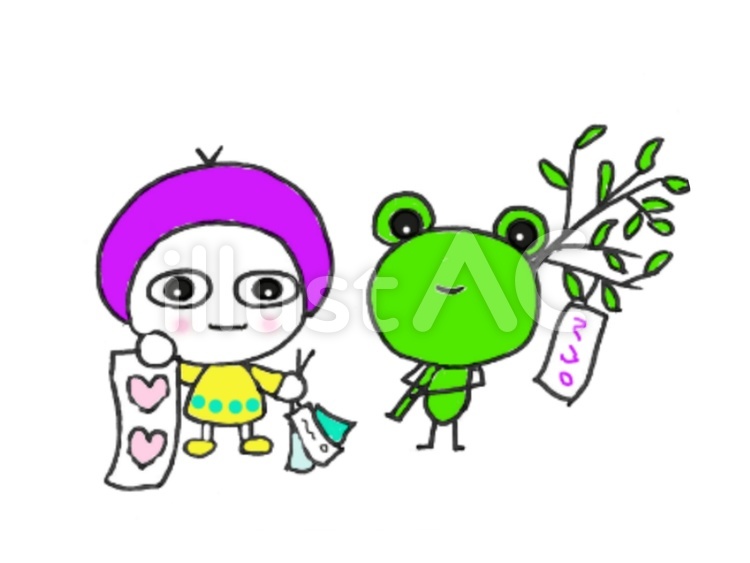 七夕 七夕,たなばた,初夏のイラスト素材