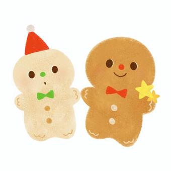 Illustration, christmas, gingerbreadman, winter, 