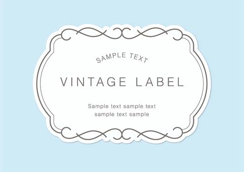 ビンテージフレームラベルくすみカラー11 フレーム,ビンテージ,ラベル,シンプル,枠,囲い,囲み,飾り罫,飾り枠,単品のイラスト素材