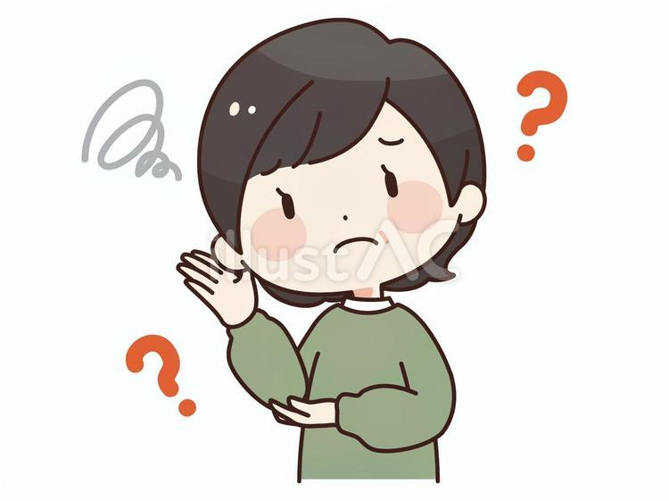 耳が聞こえにくいおばさん 聴力,聞こえ,チェックのイラスト素材