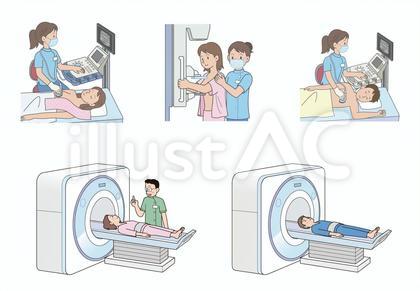 人間ドック 健康診断 イラスト セット