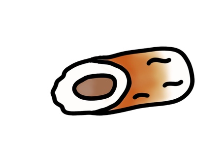 ちくわの断面 ちくわ,穴,断面,斜め,カット,調理,加工食品,おいしい,おつまみ,美味しいのイラスト素材