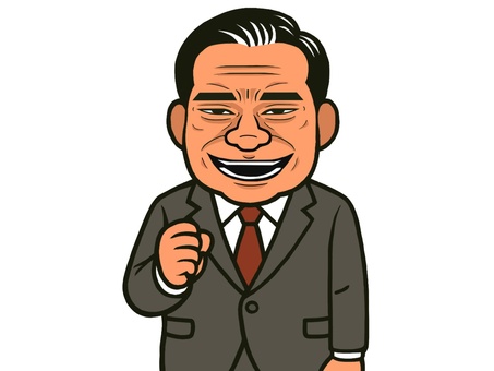 悪い政治家 悪い政治家 政治家,議員,悪人面,悪顔,悪人,権力者,重鎮,スーツ,ネクタイ,政治のイラスト素材