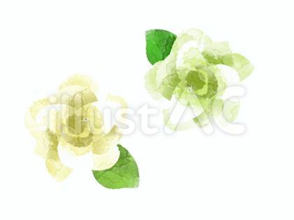 水彩タッチの6月の花