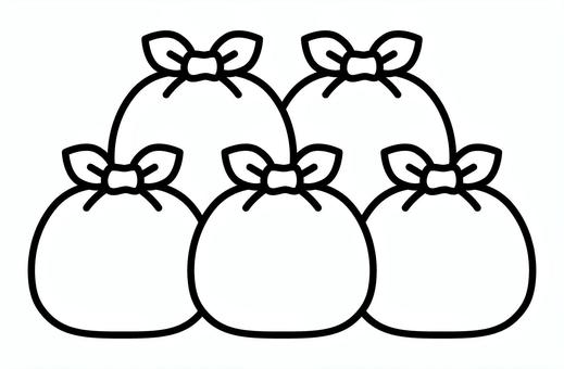 ゴミ袋の山 ゴミ袋の山 ゴミ袋,ゴミ捨て,廃棄物,処分,掃除,大掃除,断捨離,物,白黒のイラスト素材